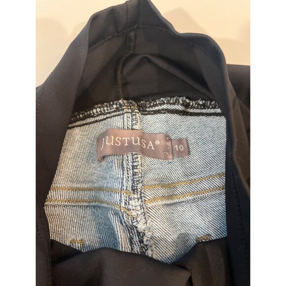 Maternity Jeans With Stretchy Black Waistband By JustUSA Size 10 Light Blue Deni - Picture 4 of 7